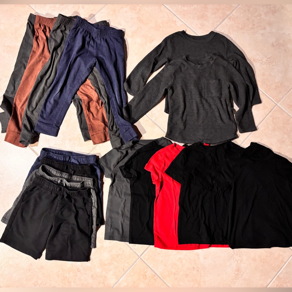 Boys Lot of Solid Clothing 4T 5T and XS